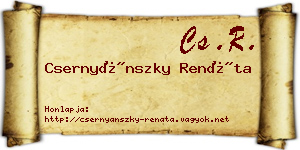 Csernyánszky Renáta névjegykártya