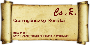 Csernyánszky Renáta névjegykártya