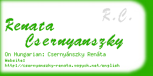 renata csernyanszky business card