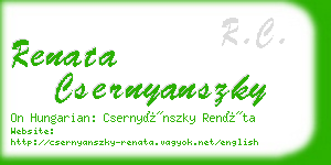 renata csernyanszky business card